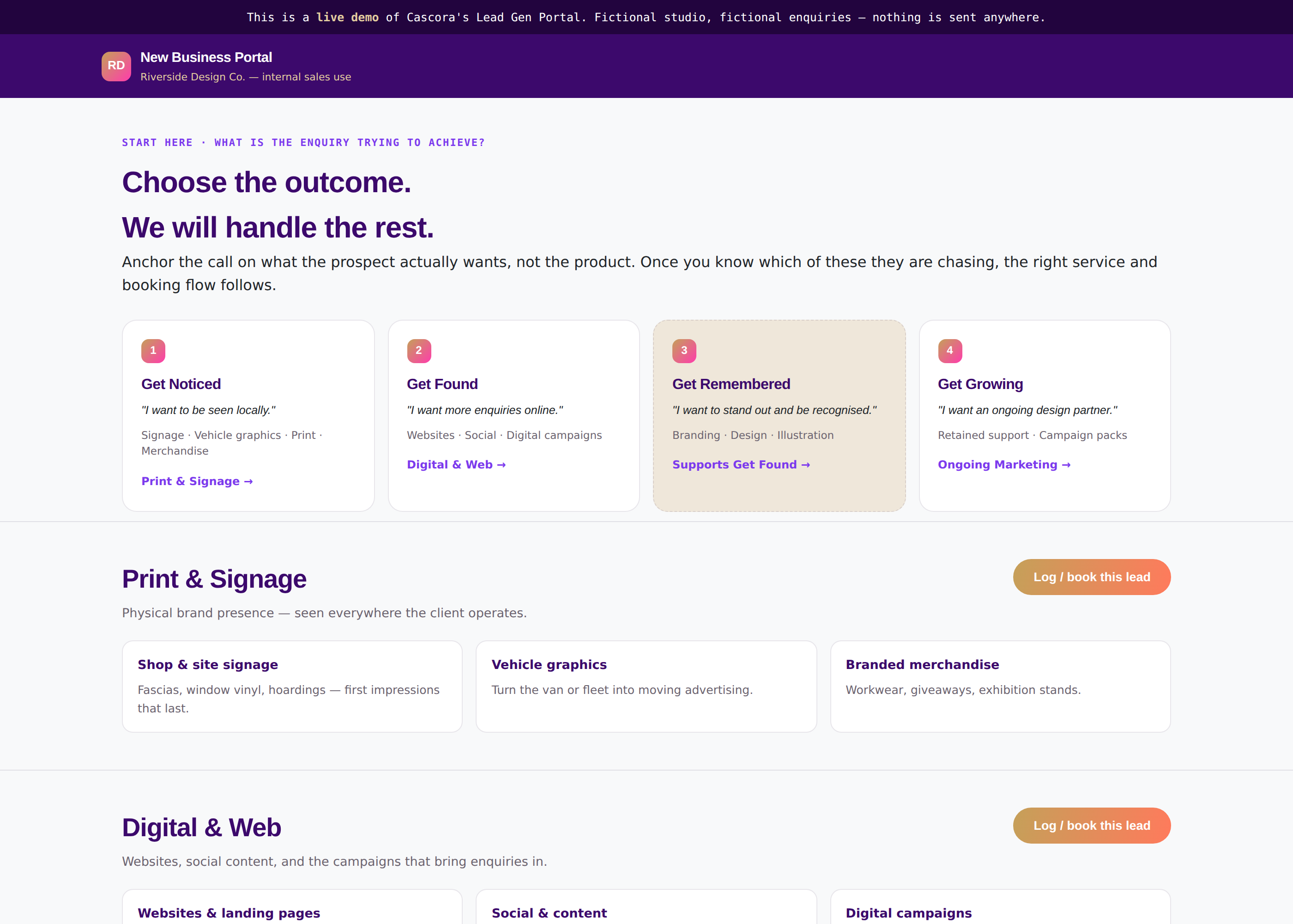 Lead Gen Portal