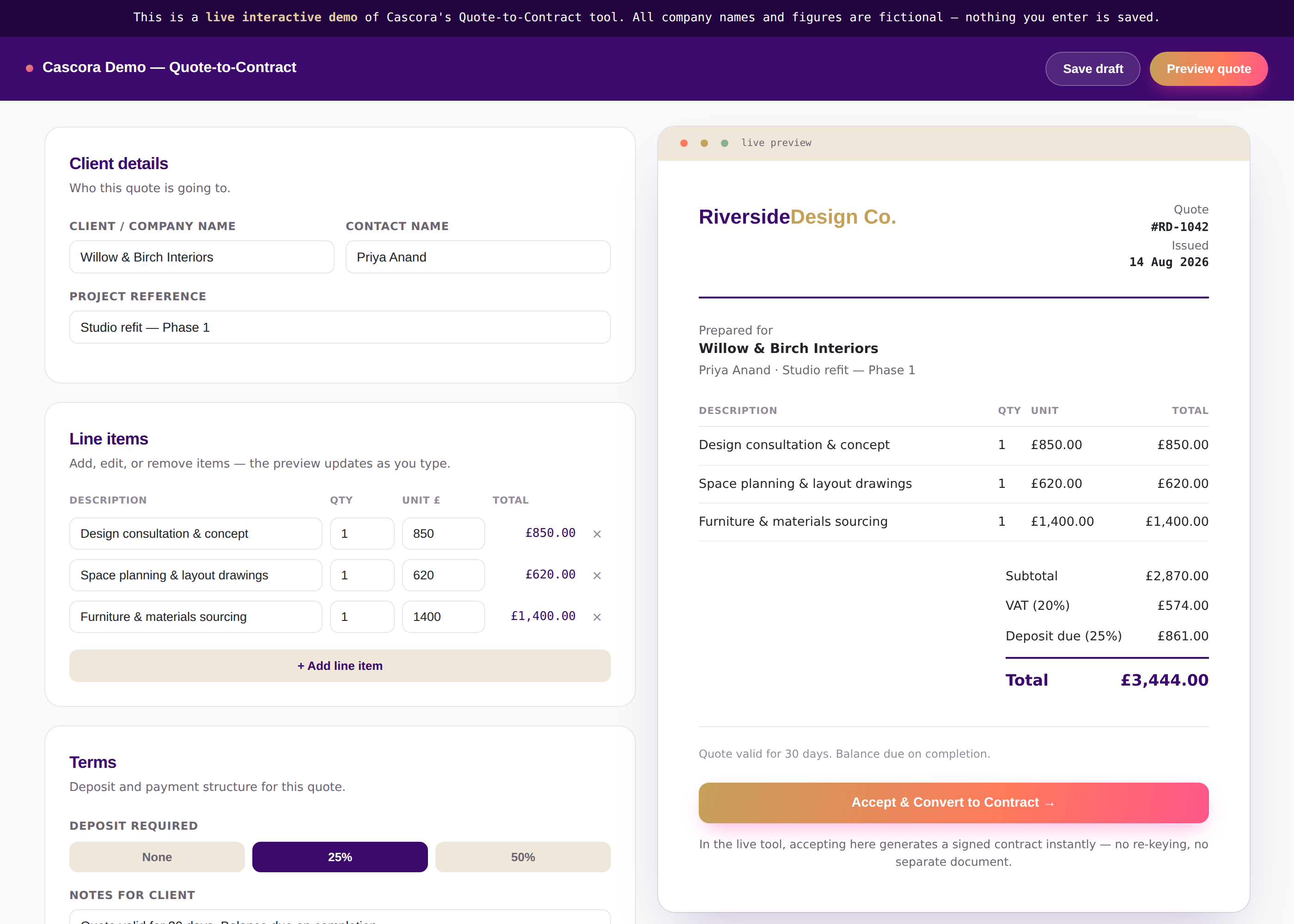 Quote-to-Contract